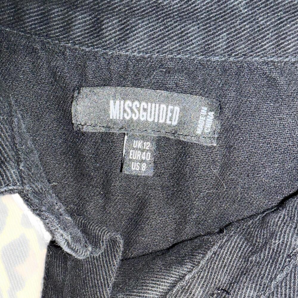 Missguided Black & Leopard Print Button-Up Shirt … - image 4